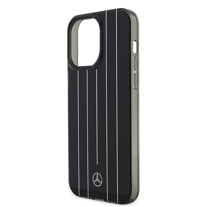 Apple iPhone 14 Pro Max Kılıf Mercedes Benz Orjinal Lisanslı New Urban 3 Sert PC Paralel Çizgi Desenli Kapak Beyaz