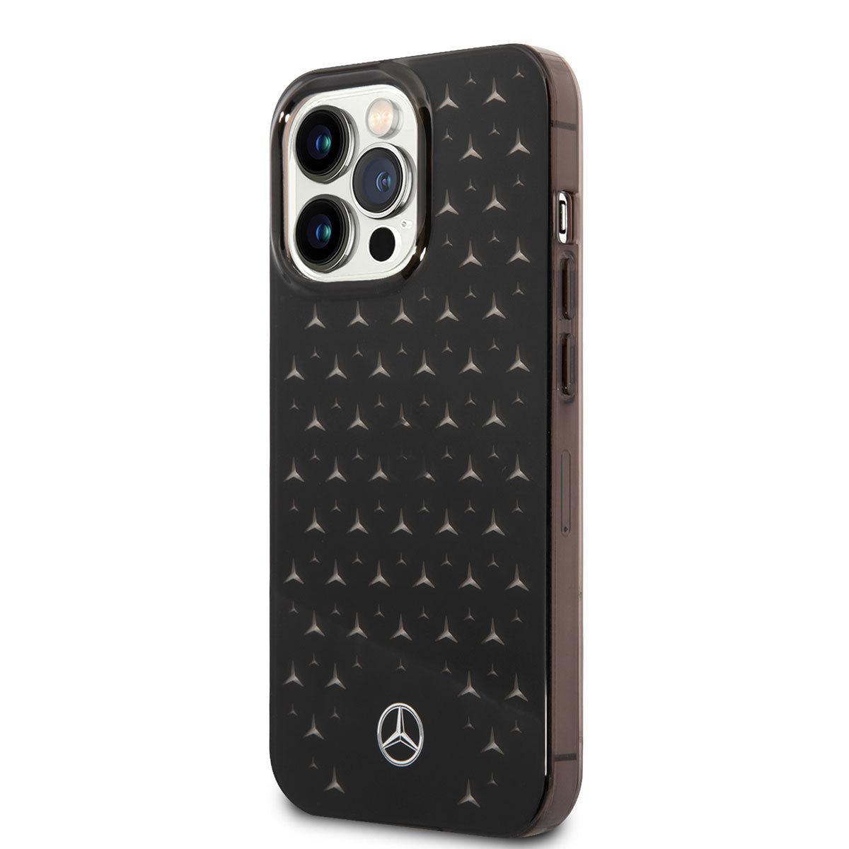 Apple iPhone 14 Pro Max Kılıf Mercedes Benz Transparan Yıldızlı Dizayn Kapak Mavi