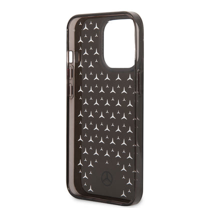 Apple iPhone 14 Pro Max Kılıf Mercedes Benz Transparan Yıldızlı Dizayn Kapak Mavi