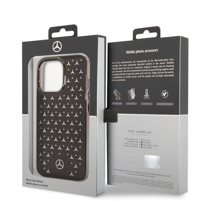 Apple iPhone 14 Pro Max Kılıf Mercedes Benz Transparan Yıldızlı Dizayn Kapak Mavi