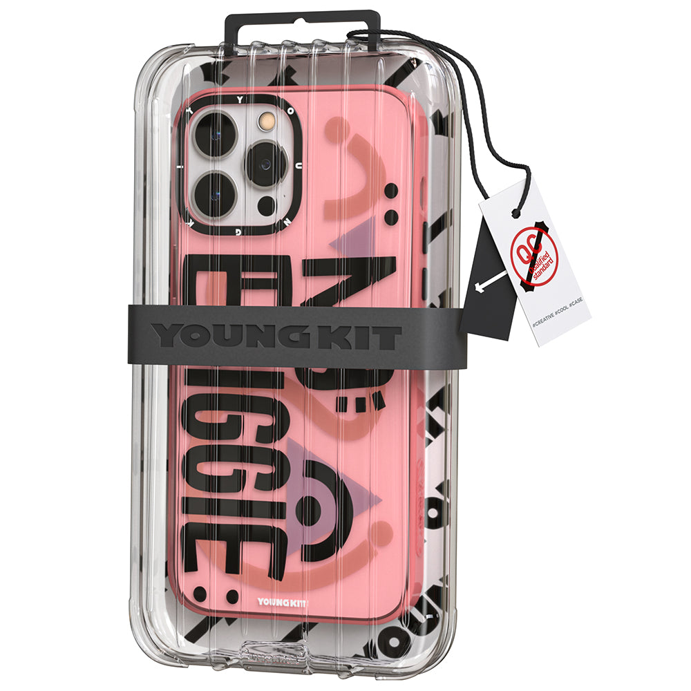 Apple iPhone 14 Pro Max Kılıf Mutlu Mod Figürlü YoungKit Happy Mood Serisi Kapak Yeşil