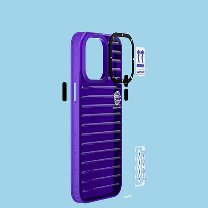 Apple iPhone 14 Pro Max Kılıf Şeffaf Renkli Tasarım YoungKit Fluorite Serisi Kapak Mor