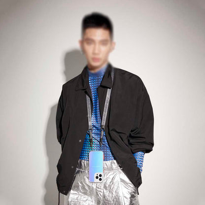 Apple iPhone 14 Pro Max Kılıf SkinArma Şeffaf Airbag Tasarımlı Boyun Askılı Kiru Kapak Colorful