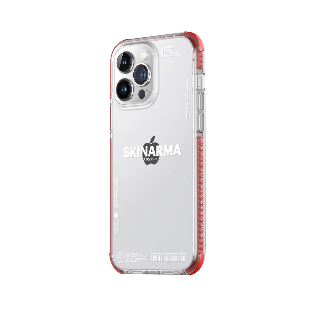 Apple iPhone 14 Pro Max Kılıf SkinArma Şeffaf Airbag Tasarımlı Iro Kapak Kırmızı