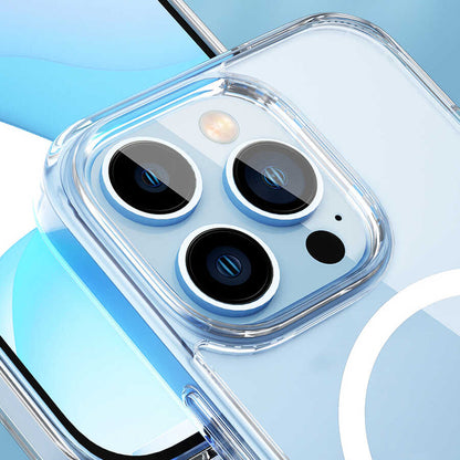 Apple iPhone 14 Pro Max Kılıf Standlı M-safe Wireless Şarj Özellikli Wiwu Aurora Serisi Kapak Renksiz