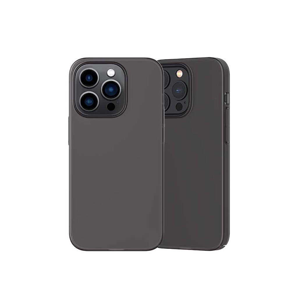 Apple iPhone 14 Pro Max Kılıf Ultra İnce Mat PC Arka Yüzey Recci Elite Serisi Kapak Gri