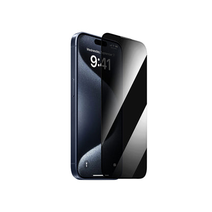 Apple iPhone 14 Pro Max Wiwu GT-011 Anti-Bakteriyel Özellikli Polimer Oleofobik Kaplama Temperli Privacy Cam Ekran Koruyucu Siyah