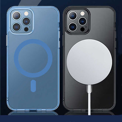 Apple iPhone 14 Pro Max Wiwu M-safe Şarj Özellikli Lens Korumalı Şeffaf Silikon Kapak Siyah