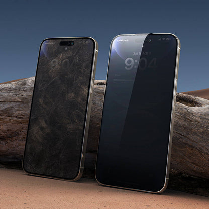 Apple iPhone 14 Pro Max Wiwu Wi-SQ009 Easy Install iPrivacy 360° Anti-Peep Oleofobik Temperli Cam Ekran Koruyucu + Kolay Uygulama Aparatlı Siyah