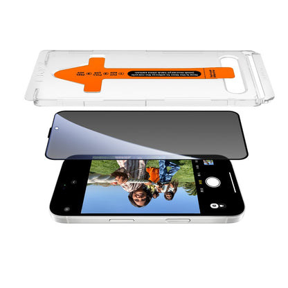 Apple iPhone 14 Pro Max Zore 2.5D Oliv Privacy Temperli Cam Ekran Koruyucu + Kolay Uygulama Aparatı