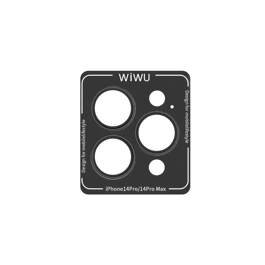 Apple iPhone 14 Pro Wiwu Lens Guard Metal Kamera Lens Koruyucu Derin Mor