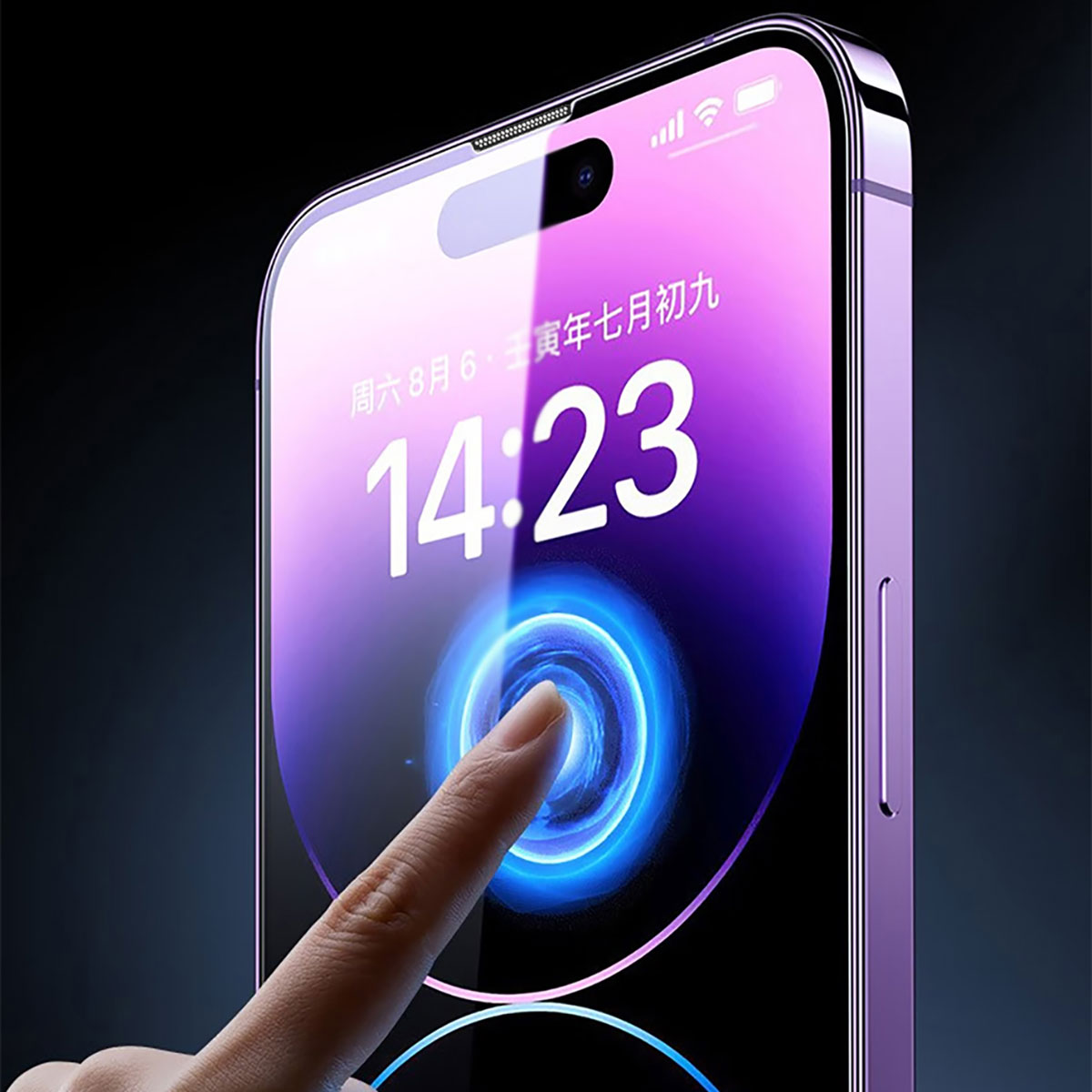 Apple iPhone 14 Wiwu iVista Screen Matte Ultra Güçlü Temperli Mat Ekran Koruyucu Siyah