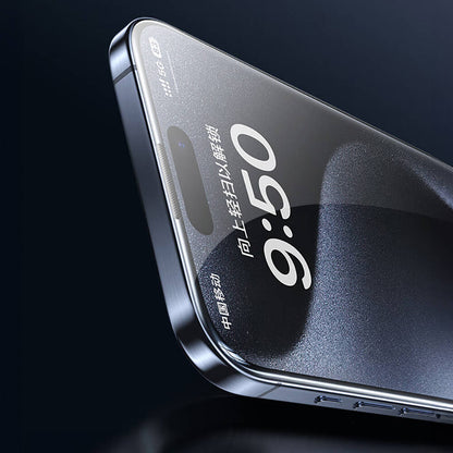 Apple iPhone 14 Wiwu SQ-008 Oleofobik Easy Install Darbeye Karşı Dayanıklı Temperli Cam Ekran Koruyucu + Kolay Uygulama Aparatlı Siyah