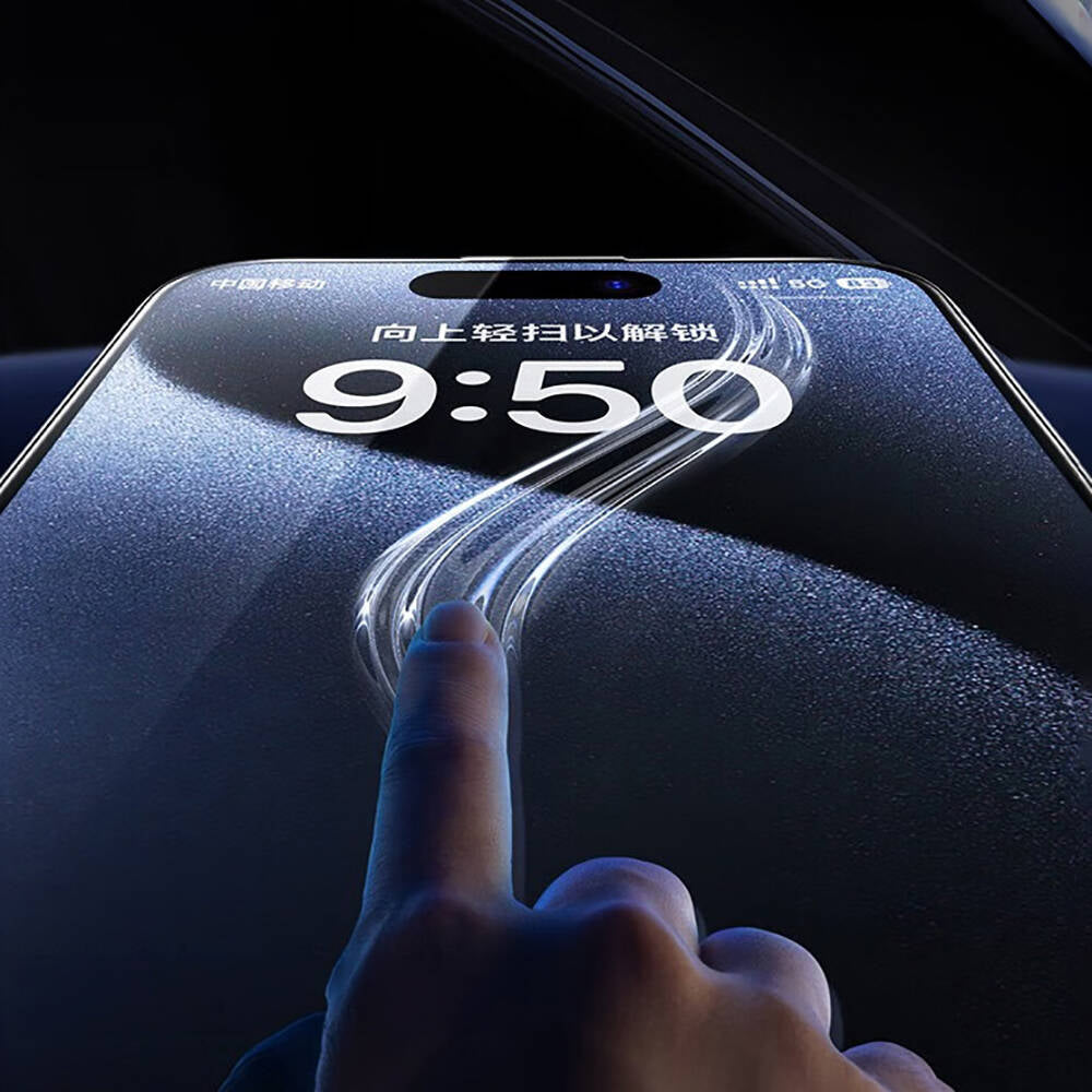 Apple iPhone 14 Wiwu SQ-008 Oleofobik Easy Install Darbeye Karşı Dayanıklı Temperli Cam Ekran Koruyucu + Kolay Uygulama Aparatlı Siyah