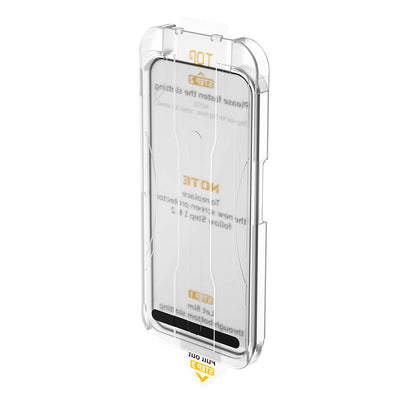 Apple iPhone 14 Wiwu SQ-008 Oleofobik Easy Install Darbeye Karşı Dayanıklı Temperli Cam Ekran Koruyucu + Kolay Uygulama Aparatlı Siyah