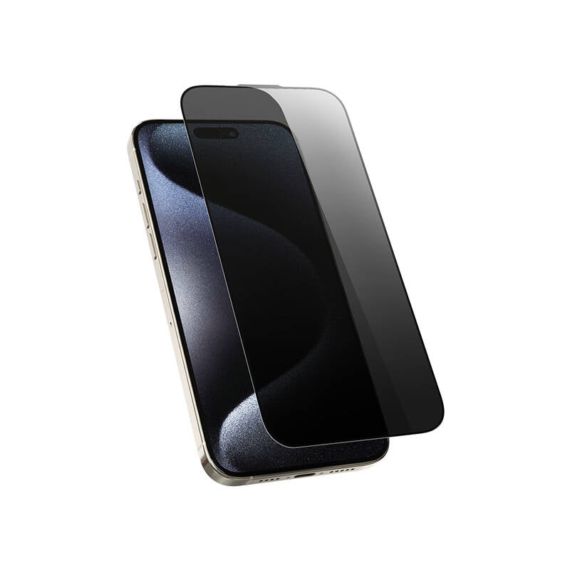 Apple iPhone 14 Wiwu Wi-SQ009 Easy Install iPrivacy 360° Anti-Peep Oleofobik Temperli Cam Ekran Koruyucu + Kolay Uygulama Aparatlı Siyah