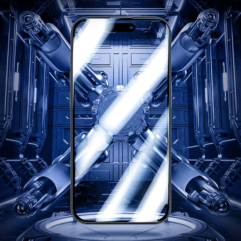 Apple iPhone 15 Benks Glass Warrior HD Cam Ekran Koruyucu + Kolay Uygulama Aparatlı Siyah