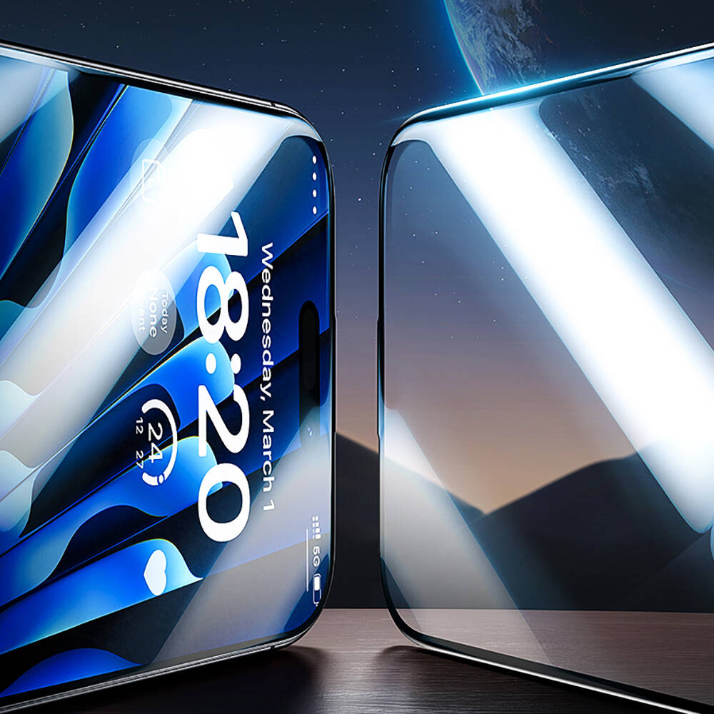 Apple iPhone 15 Benks Glass Warrior HD Cam Ekran Koruyucu + Kolay Uygulama Aparatlı Siyah