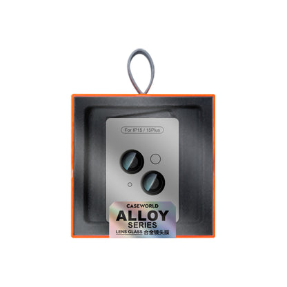 Apple iPhone 15 CaseWorld Alloy Serisi Oleofobik Anti Reflective Kamera Lens Koruyucu Gümüş