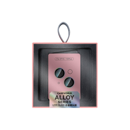 Apple iPhone 15 CaseWorld Alloy Sparkling Diamond Serisi Taşlı Lens Koruyucu Gümüş