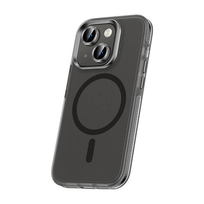 Apple iPhone 15 Kılıf Airbagli M-safe Wireless Şarj Özellikli Lens Koruyuculu Zore Klaptika Kapak