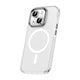 Apple iPhone 15 Kılıf Airbagli M-safe Wireless Şarj Özellikli Lens Koruyuculu Zore Klaptika Kapak