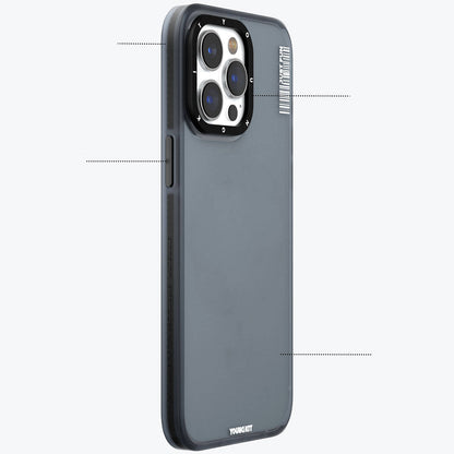 Apple iPhone 15 Kılıf Buzlu Mat Tasarım Youngkit Colored Sand Serisi Kapak Mavi