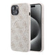 Apple iPhone 15 Kılıf Guess Orjinal Lisanslı M-safe Kabartmalı 4G Desenli Yazı Logolu Kapak