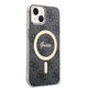Apple iPhone 15 Kılıf Guess Orjinal Lisanslı M-safe Şarj Özellikli Yazı Logolu 4G Desenli Kapak