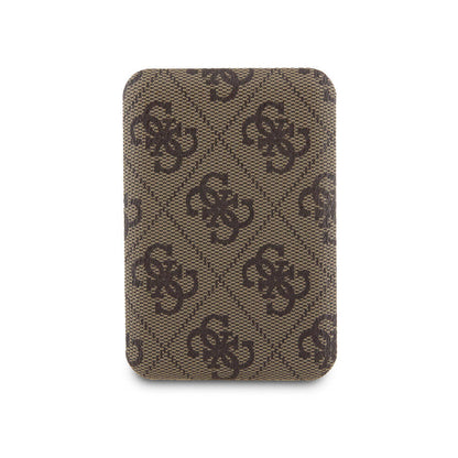 Apple iPhone 15 Kılıf Guess Orjinal Lisanslı M-safe Şarj Özellikli Yazı Logolu 4G Desenli Kapak + Powerbank 5000mAh 2in1 Set Siyah