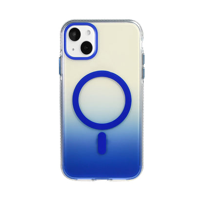 Apple iPhone 15 Kılıf M-safe Şarj Özellikli Transparan Renk Geçişli Zore Toros Kapak Siyah