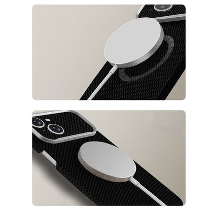 Apple iPhone 15 Kılıf M-Safe Şarj Özellikli Zore Paris Zerre Sert PC Kapak