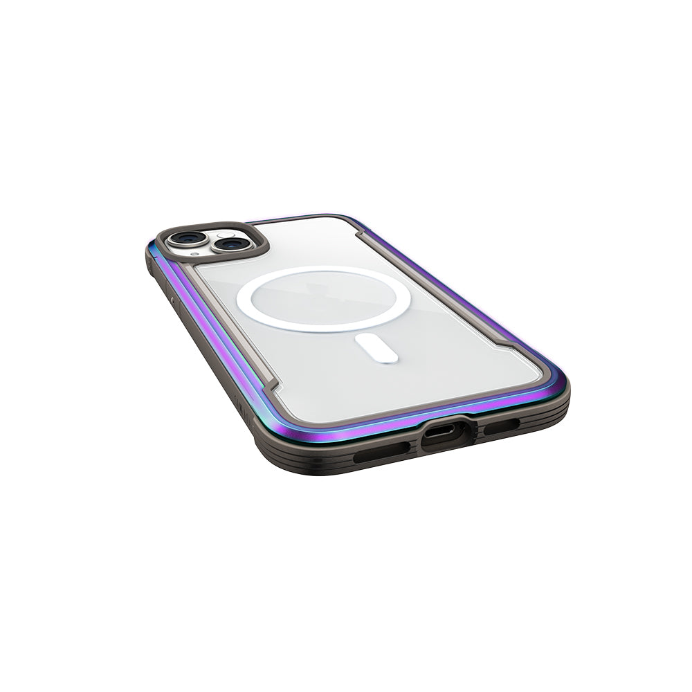 Apple iPhone 15 Kılıf M-safe Şarj Özellikli Airbagli Raptic Shield Serisi Şeffaf Arka Yüzey Kapak Kırmızı