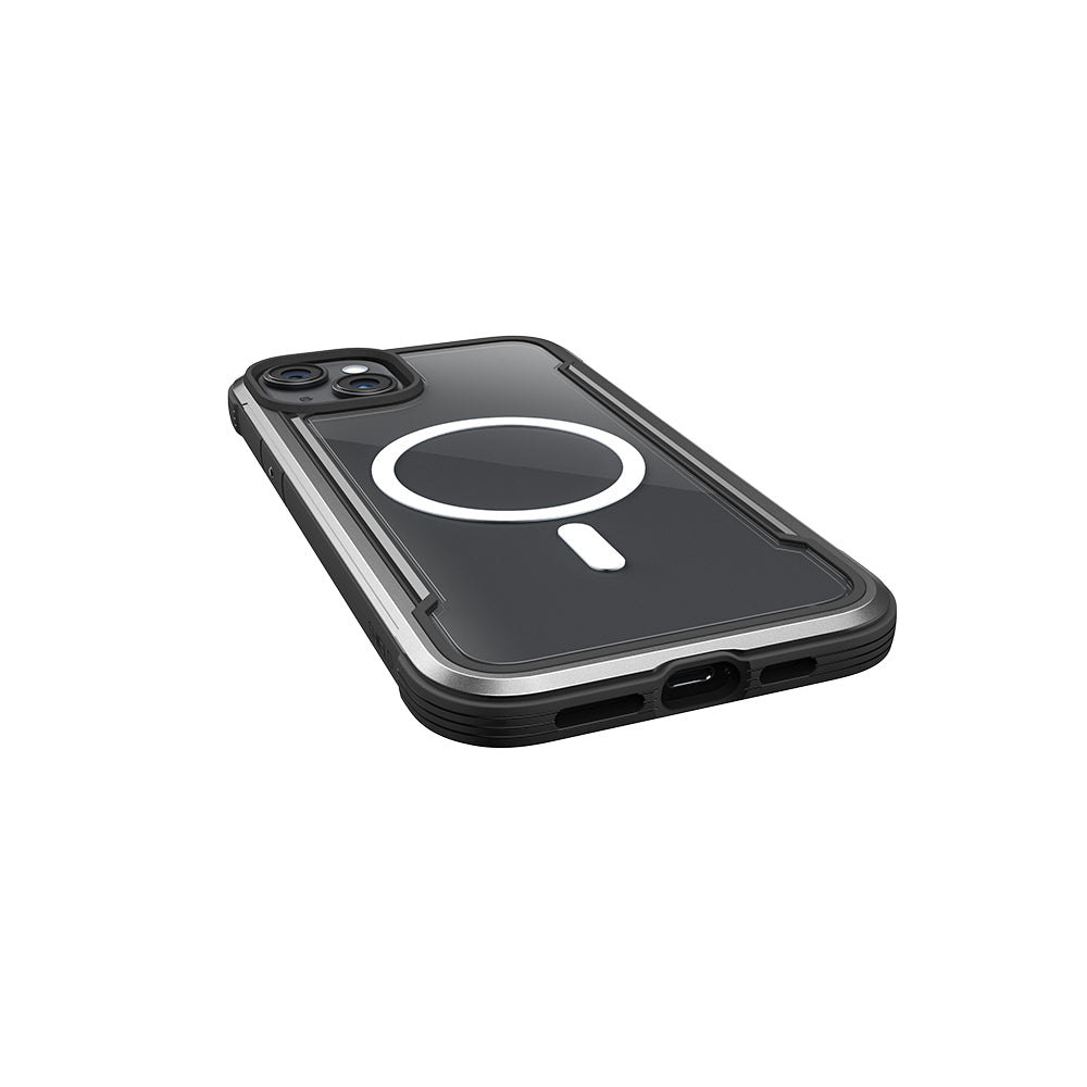 Apple iPhone 15 Kılıf M-safe Şarj Özellikli Airbagli Raptic Shield Serisi Şeffaf Arka Yüzey Kapak Kırmızı