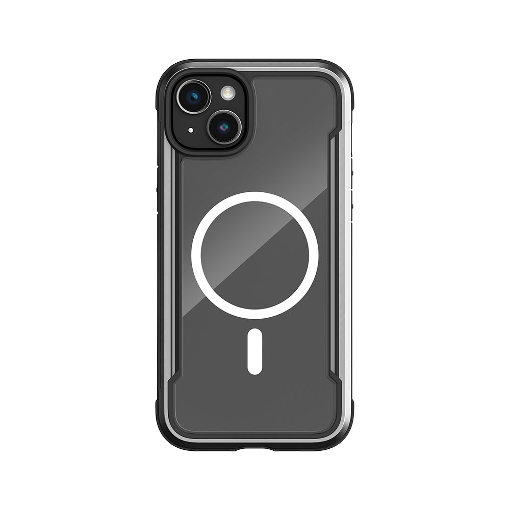 Apple iPhone 15 Kılıf M-safe Şarj Özellikli Airbagli Raptic Shield Serisi Şeffaf Arka Yüzey Kapak Siyah