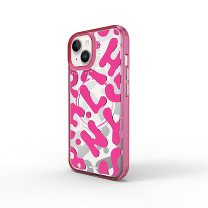 Apple iPhone 15 Kılıf M-safe Şarj Özellikli Boya Desenli Wiwu Fluorescent G Serisi Kapak Turuncu