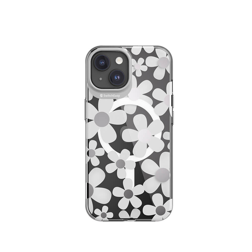 Apple iPhone 15 Kılıf M-safe Şarj Özellikli Çift IMD Baskılı Lisanslı Switcheasy Artist-M Fleur Kapak