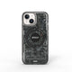 Apple iPhone 15 Kılıf M-safe Şarj Özellikli Desenli Wiwu Mecha Circuit H Serisi Kapak Siyah
