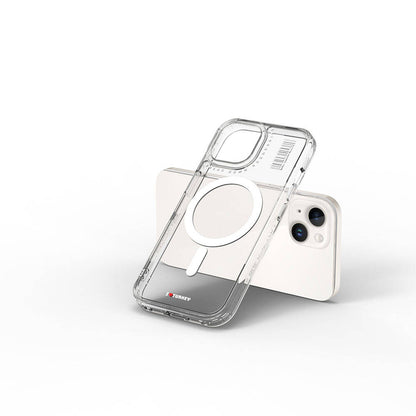 Apple iPhone 15 Kılıf M-safe Şarj Özellikli Şeffaf Transparan Wiwu Turkey D Serisi Kapak Renksiz