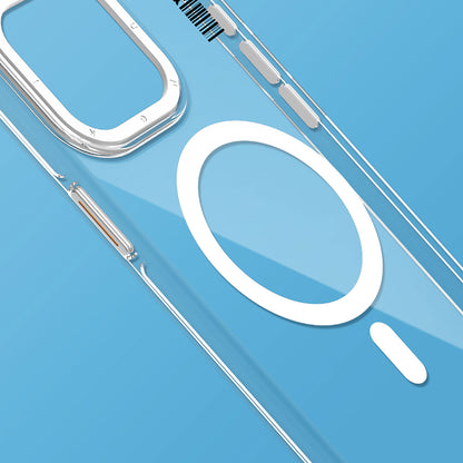 Apple iPhone 15 Kılıf M-safe Şarj Özellikli Şeffaf Youngkit Crystal Shield Serisi Kapak Renksiz