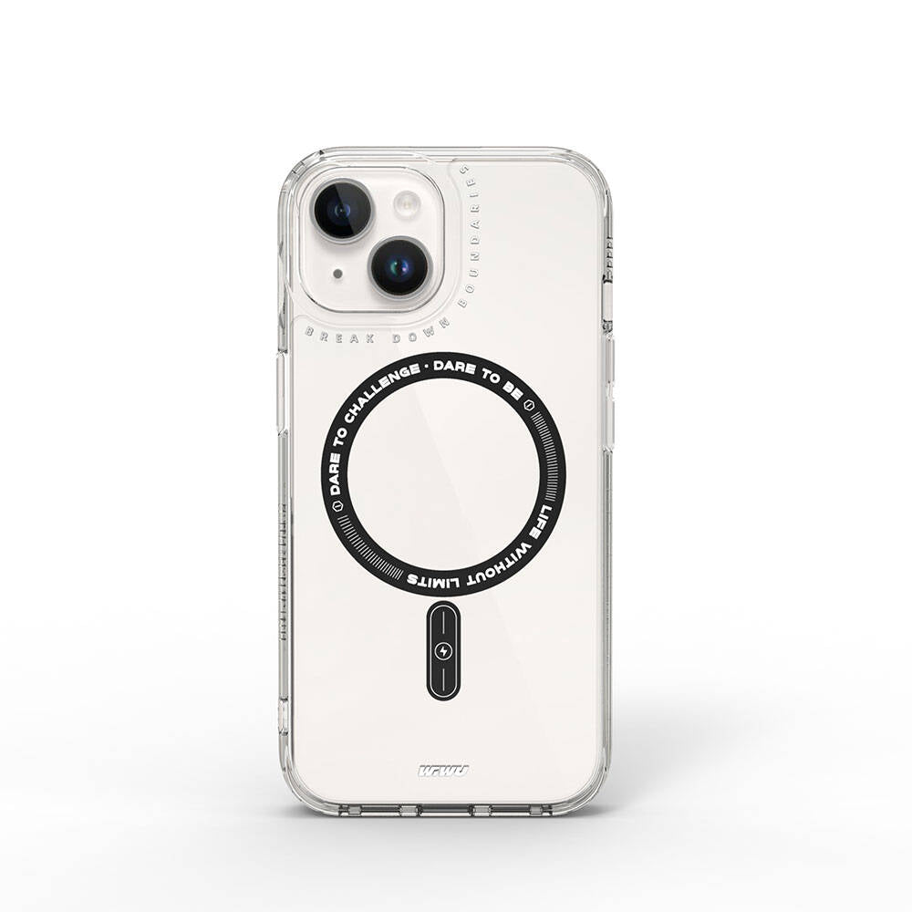 Apple iPhone 15 Kılıf M-safe Şarj Özellikli Wiwu Basic Color J Serisi Kapak Beyaz