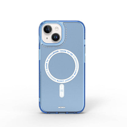 Apple iPhone 15 Kılıf M-safe Şarj Özellikli Wiwu Basic Color J Serisi Kapak Pembe Koyu