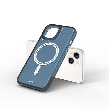 Apple iPhone 15 Kılıf M-safe Şarj Özellikli Wiwu Basic Color J Serisi Kapak Pembe Koyu