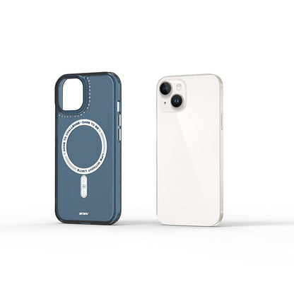 Apple iPhone 15 Kılıf M-safe Şarj Özellikli Wiwu Basic Color J Serisi Kapak Beyaz