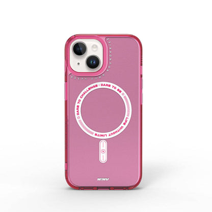 Apple iPhone 15 Kılıf M-safe Şarj Özellikli Wiwu Basic Color J Serisi Kapak Beyaz