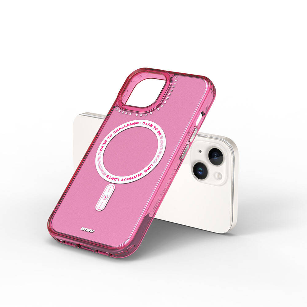 Apple iPhone 15 Kılıf M-safe Şarj Özellikli Wiwu Basic Color J Serisi Kapak Mavi