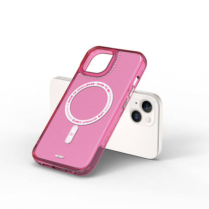 Apple iPhone 15 Kılıf M-safe Şarj Özellikli Wiwu Basic Color J Serisi Kapak Gri