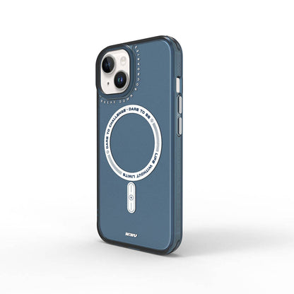 Apple iPhone 15 Kılıf M-safe Şarj Özellikli Wiwu Basic Color J Serisi Kapak Gri