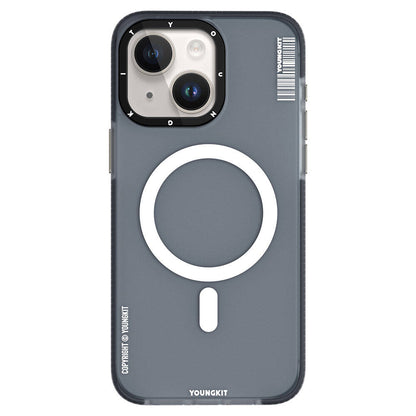 Apple iPhone 15 Kılıf M-safe Şarj Özellikli Youngkit Jiansha Serisi Kapak Siyah