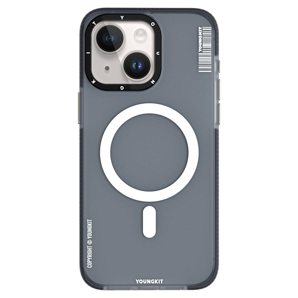 Apple iPhone 15 Kılıf M-safe Şarj Özellikli Youngkit Jiansha Serisi Kapak Pembe